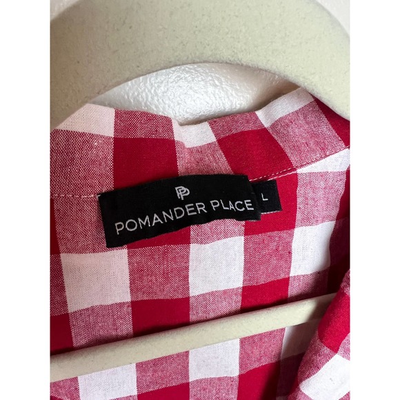 Tuckernuck Pomander Place Apple Red Gingham Scarlett Button Down Sz. L - Picture 4 of 7